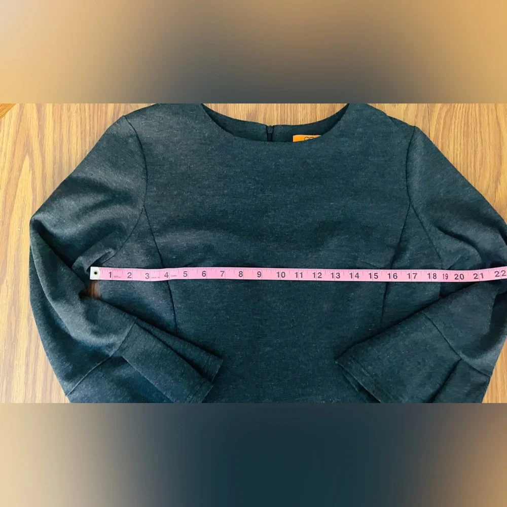 Marycrafts Gray bell-sleeve knee length sheath dress SZ 14 - Picture 4 of 7